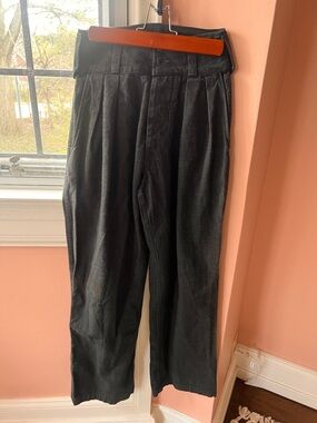 imogene + willie Diana charcoal High-Waist Pleated Trousers